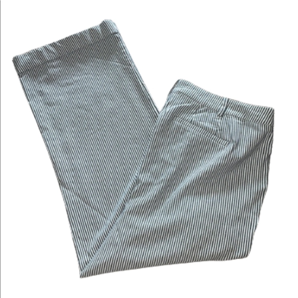 Lane Bryant gray/white striped dress pants size 16